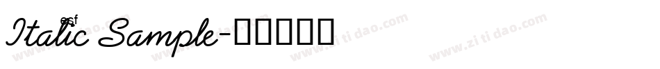 Italic Sample字体转换
